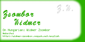 zsombor widmer business card